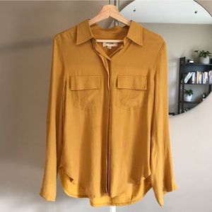 Anthropologie Porridge | Yellow Button-up Blouse
